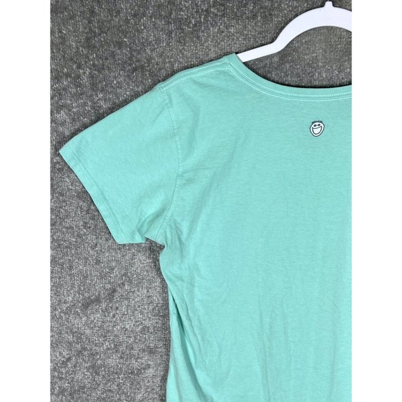 Life Is Good Classic Fit V-Neck FIND YOUR ANCHOR Top Womens Size Large Turquoise - Picture 10 of 16